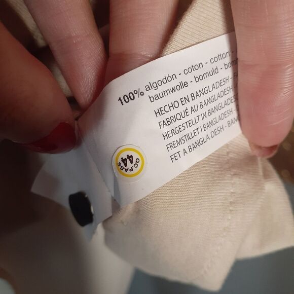 Zara Beige 100% Cotton Puff Sleeve Button-Down Mini Dress - Picture 7 of 13